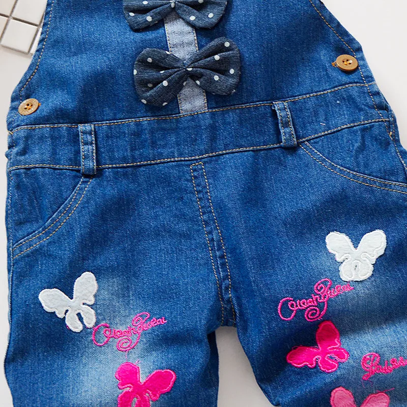 Новинка 2018 бесплатная доставка весенне-осенний джинсовый комбинезон с бантом
