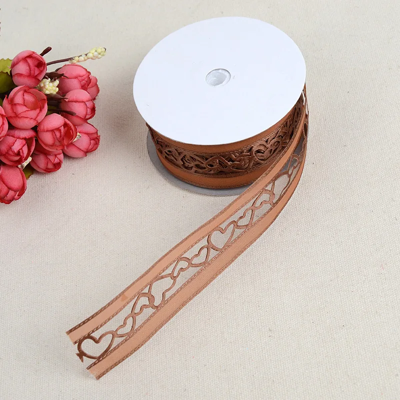 10 ярдов 38 мм кружева выбивая тесьма для волос бант ленты рукоделия DIY Швейные
