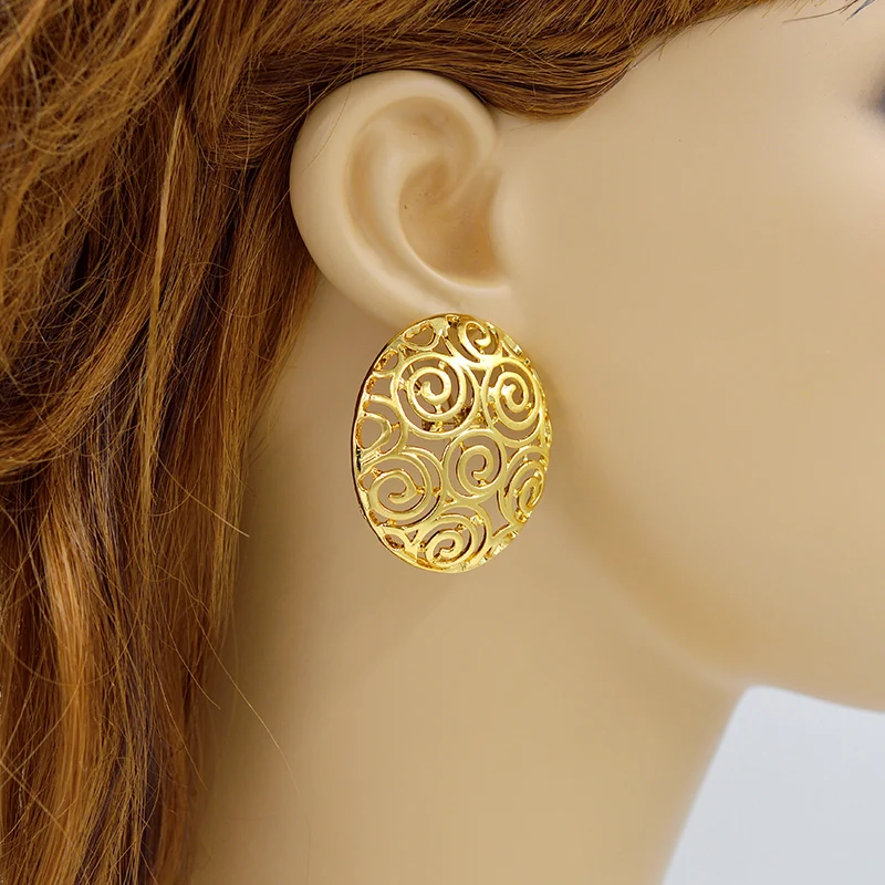 Серьги гвоздики Sunny Jewelry в классическом стиле Длинные круглые ювелирные