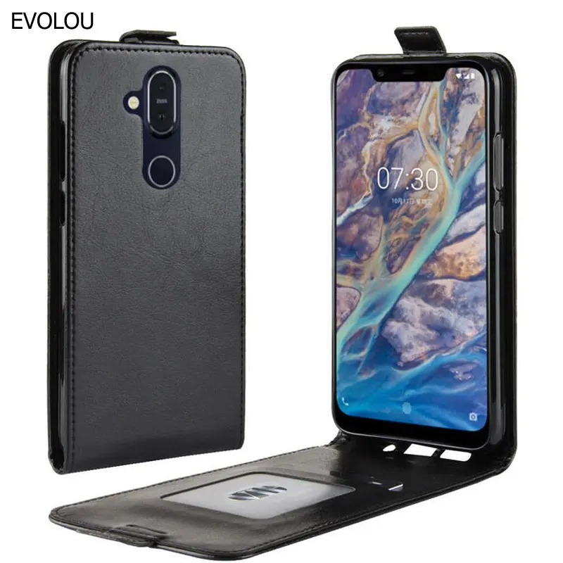 Вертикальный кожаный чехол-книжка для Nokia 8 2018 чехол TA-1119 TA-1128 откидной