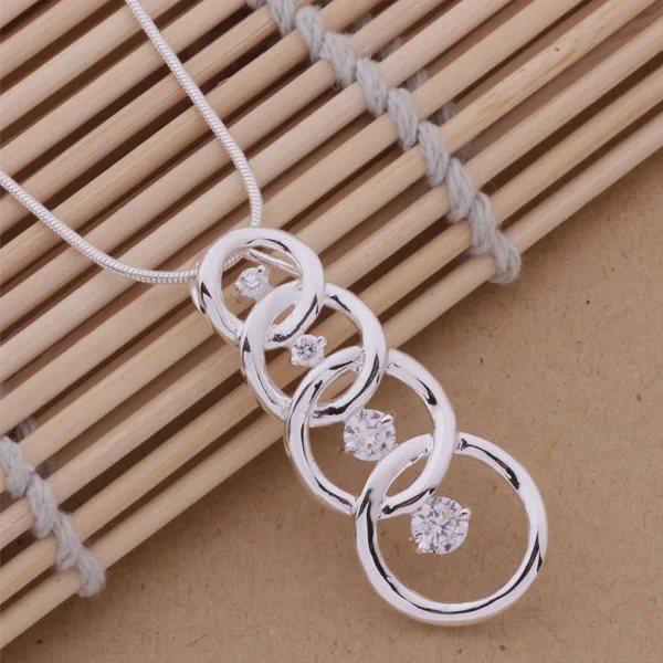 Женское ожерелье с подвеской серебряного цвета | Украшения и аксессуары