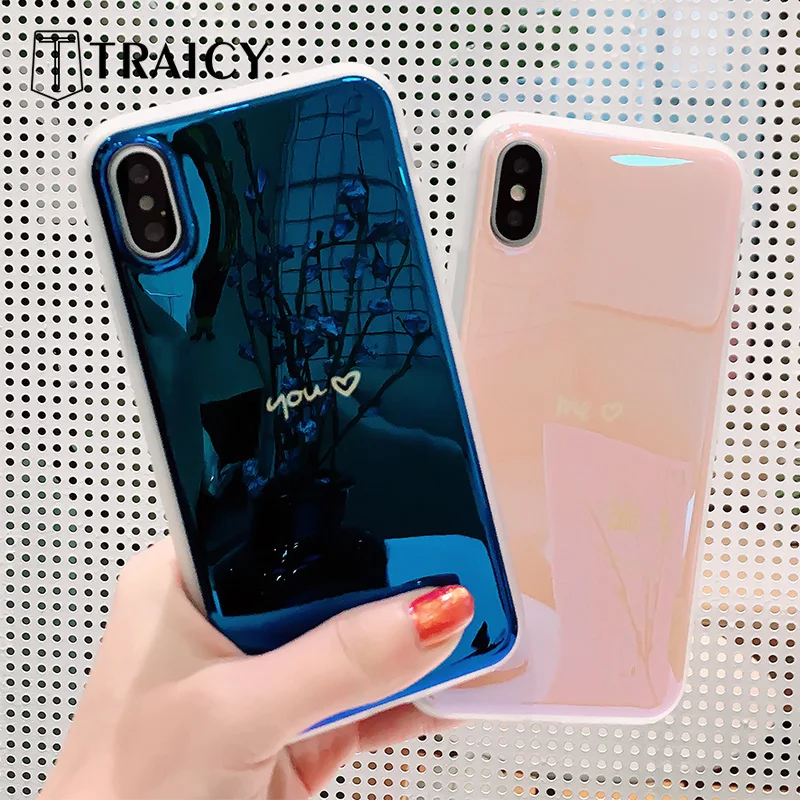 Traicy для iPhone 7 Plus роскошный синий луч света чехол X s плюс 6 6S 6pus край крышка