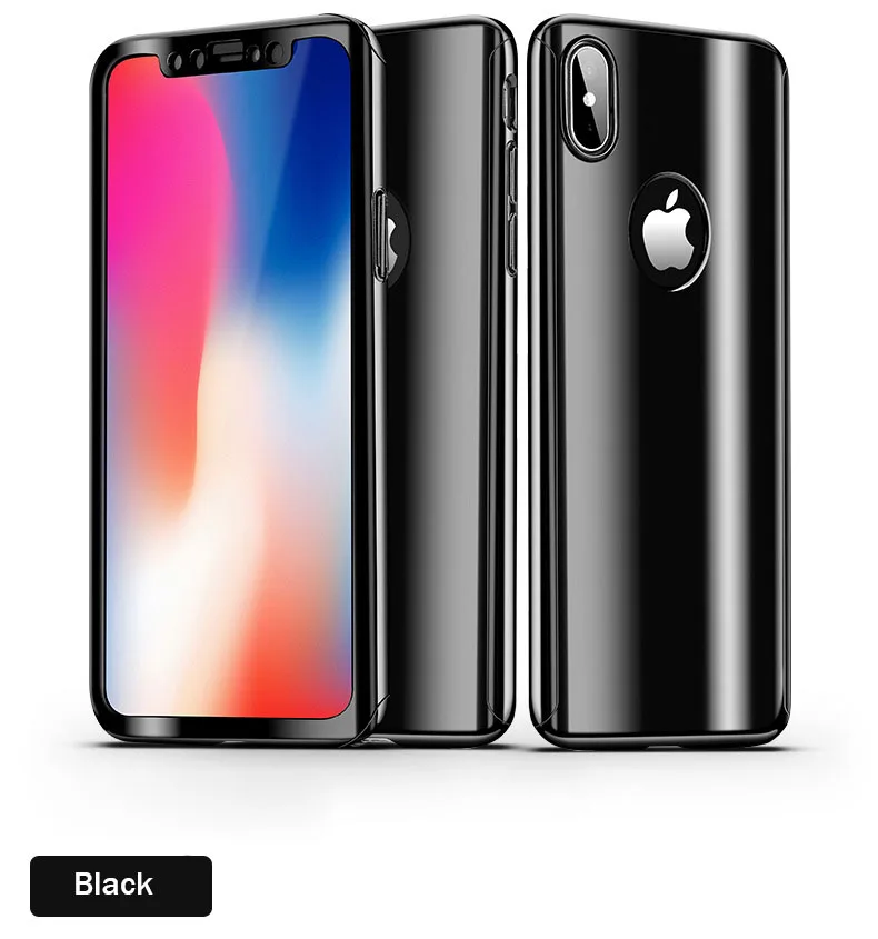 360 позолоченный зеркальный чехол для iPhone X XS Max XR 7 8 6 6S Plus 5 5S SE чехол для телефона samsung S8 S9 Plus Note 9 8 S7 Edge A7 A5