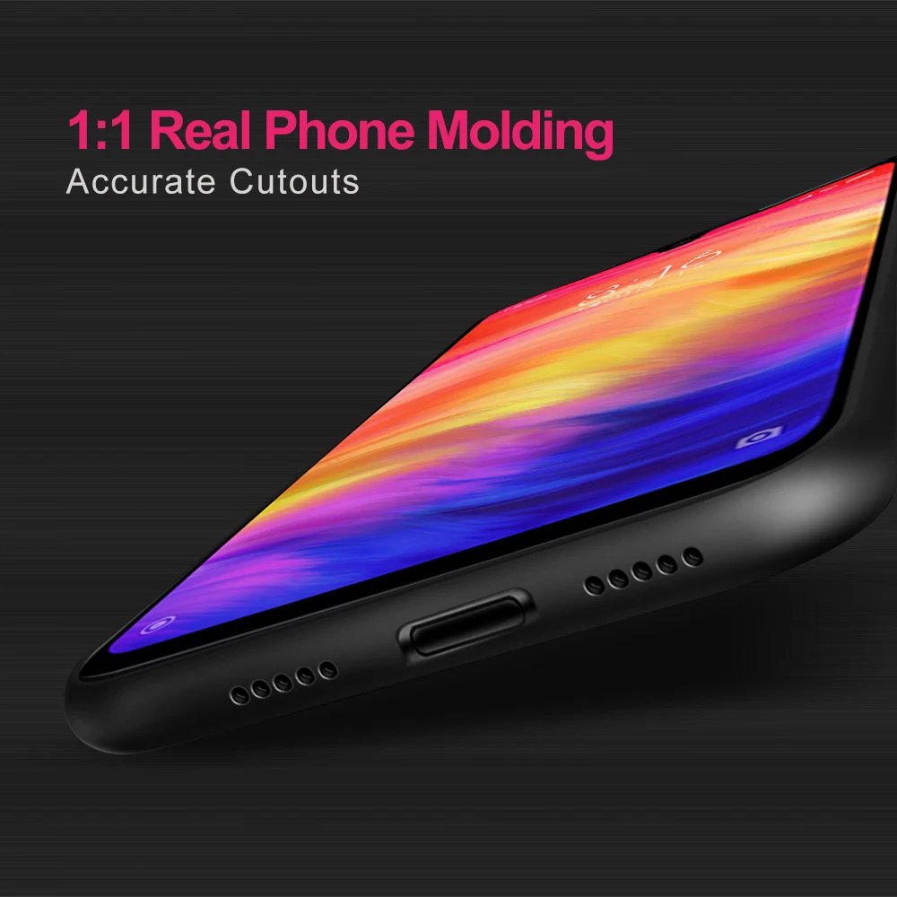 For Xiaomi Redmi Note 7 Case Cover For Redmi Note 7 Pro Case MOFi Silicone Shockproof Case Capas Original PU Leather Folio Coque