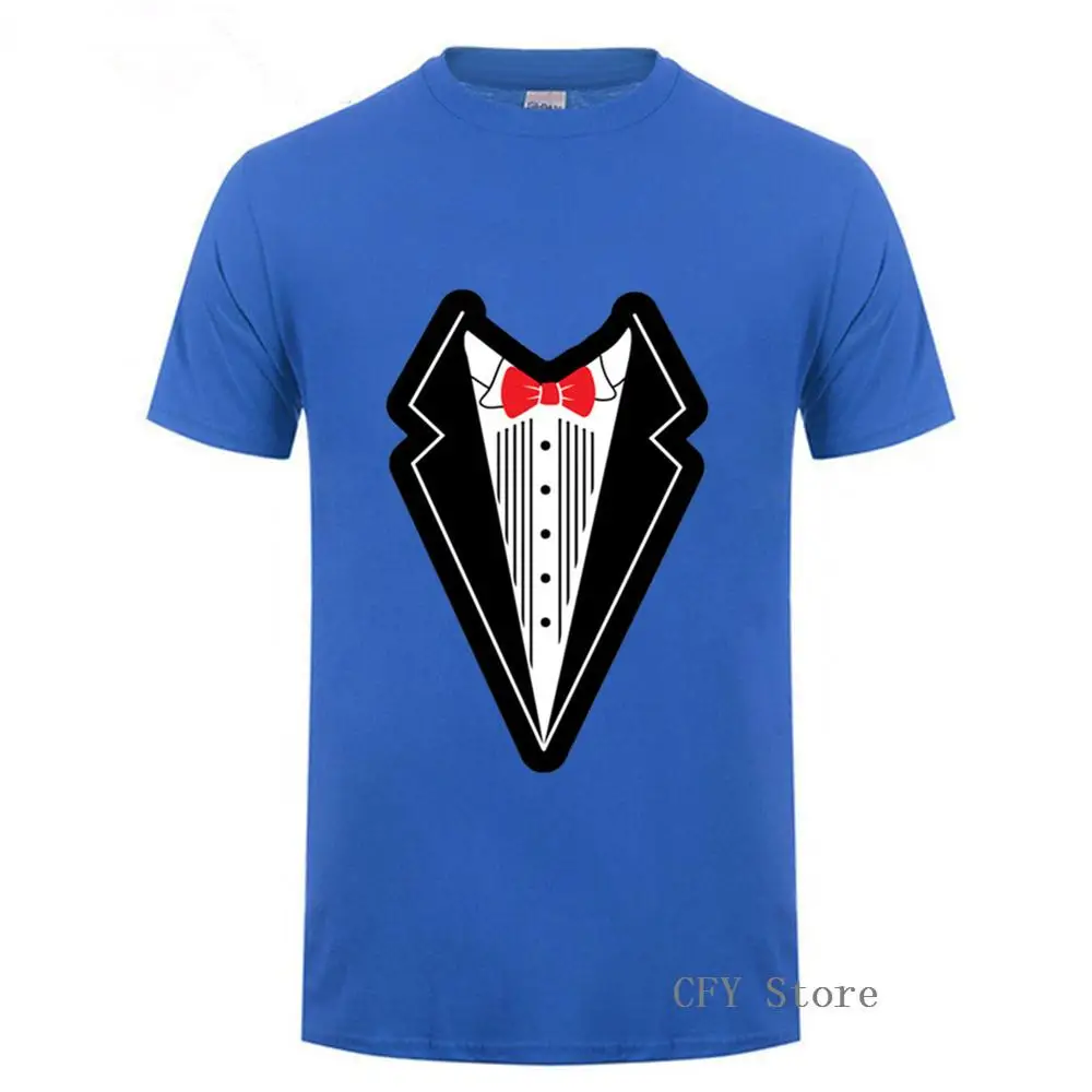 Лидер продаж 2019 костюм для смокинга галстук бабочка Мужская футболка хлопковые