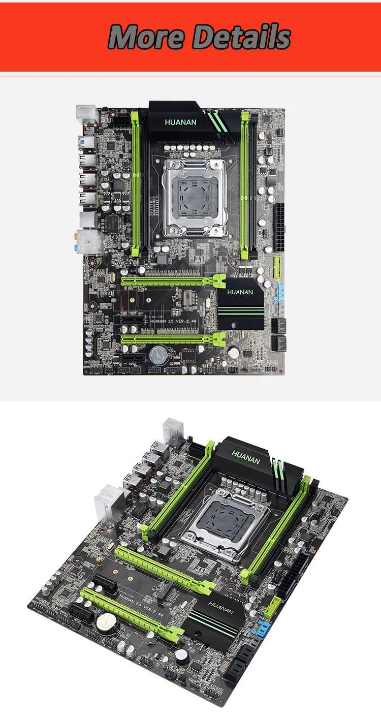 Материнская плата huanan Zhi V2.49 X79 LGA2011 ATX combos 4x4G 1333Mhz 16GB USB3.0 SATA3 PCI-E NVME M.2 SSD порт Поддержка процессора