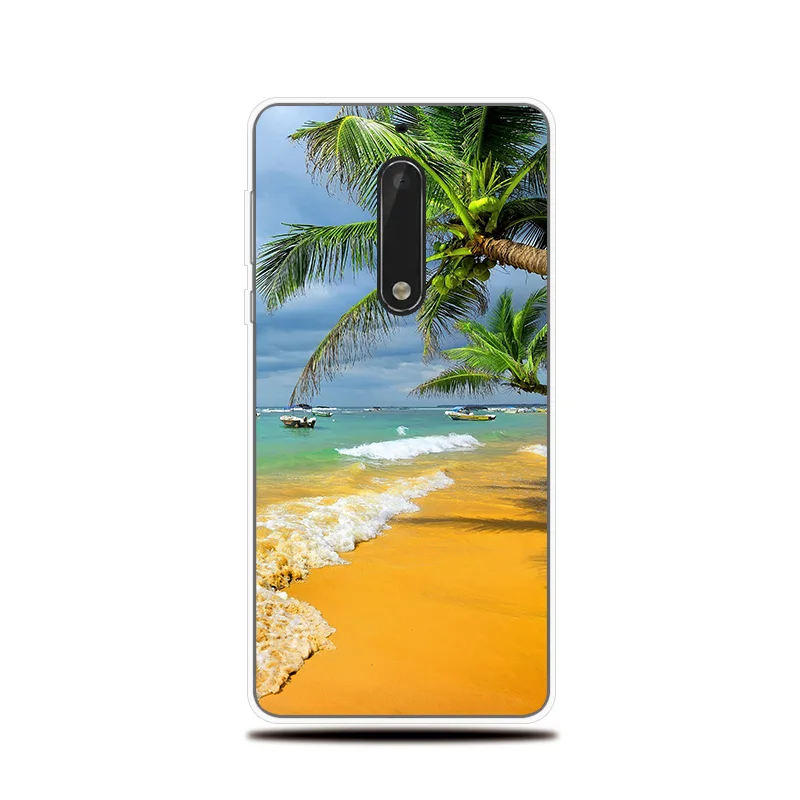 Чехол для телефона Nokia 3 5 6 8 Мягкая обложка пейзажа рисунком силиконовые Коке 2 1 Plus