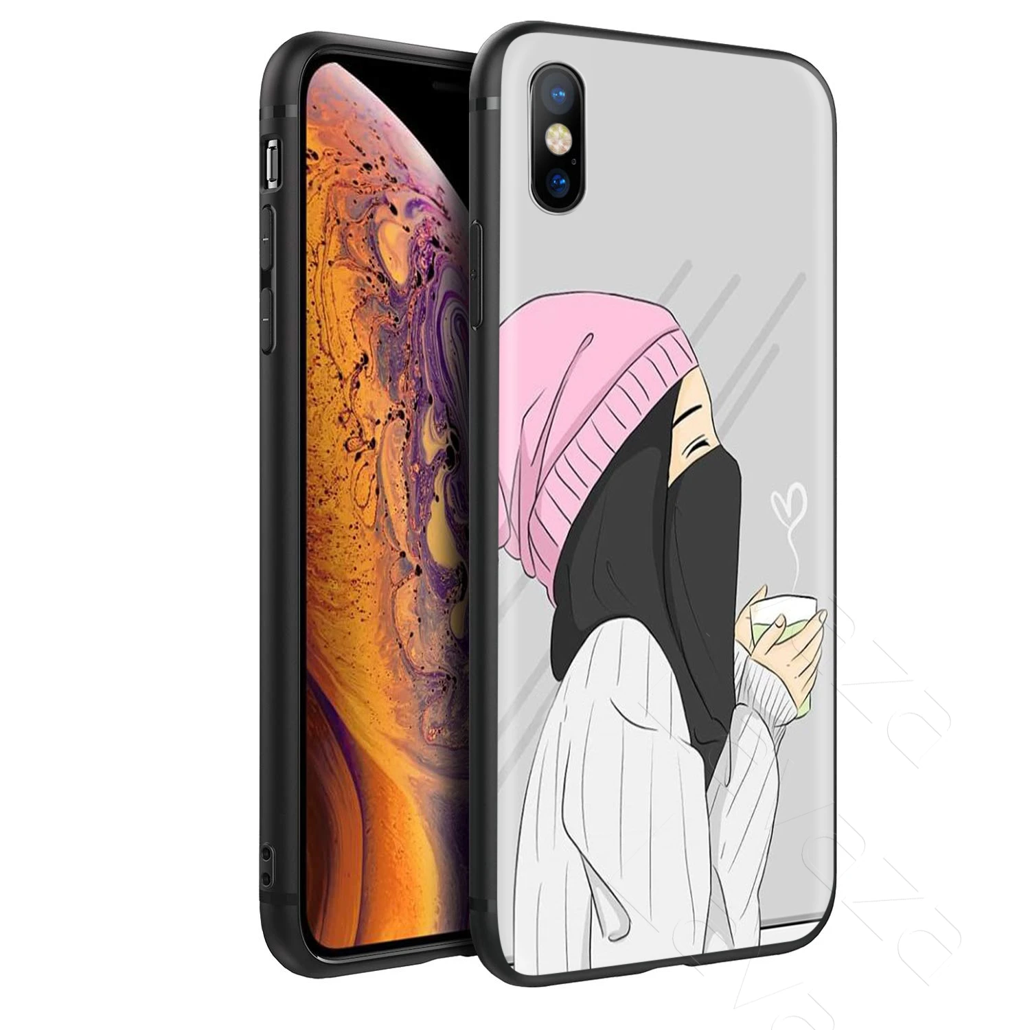 Лаваза исламский мусульманский хиджаби девушки арт чехол для iPhone 11 Pro XS Max XR X 8 7 6 6S