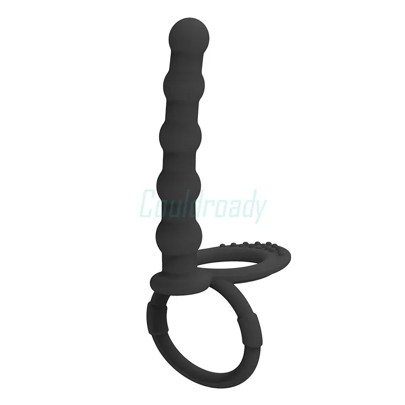 Silicone Double Penetration Penis Strapon Anal Beads Strap On Plug Man for Beginner Anus Dildo Sex Toys Couples | Красота и здоровье