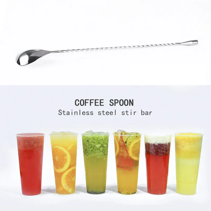 31 cm Stainless Steel Long Bar Spoon Bartending Mixed Tall Drink Stir Supplies Bartender Tools | Дом и сад