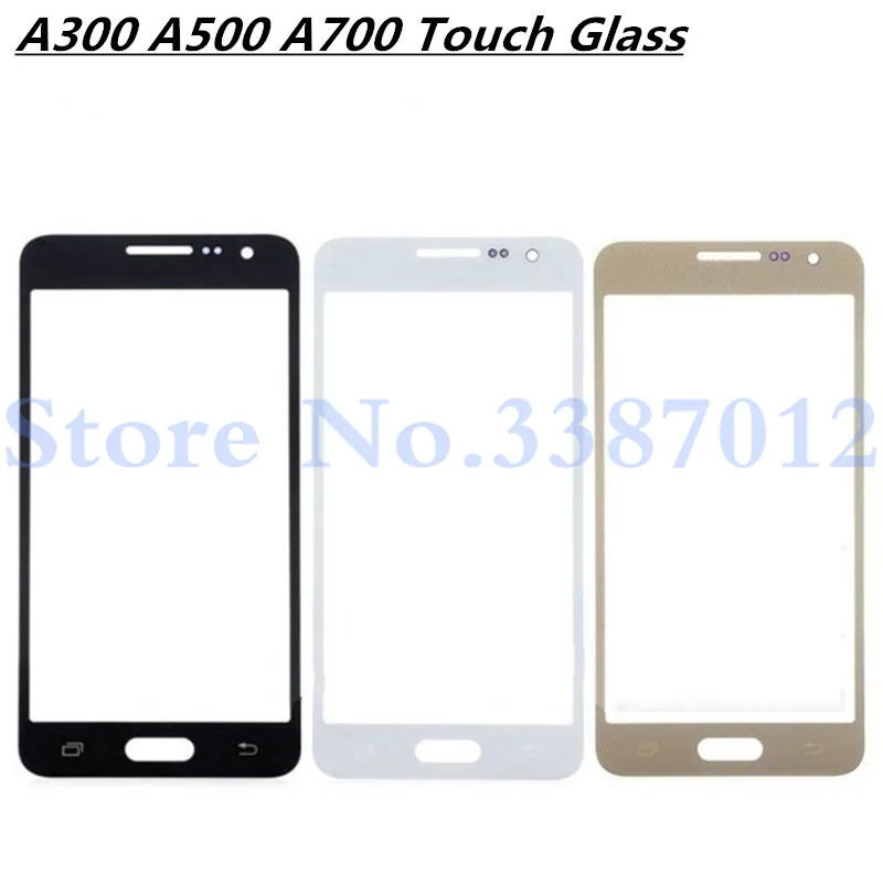 Для Samsung Galaxy A3 A5 A7 A300 A500 A700 внешний Сменное стекло ЖК-дисплей спереди Сенсорный экран Стекло Сенсор Запчасти Замена