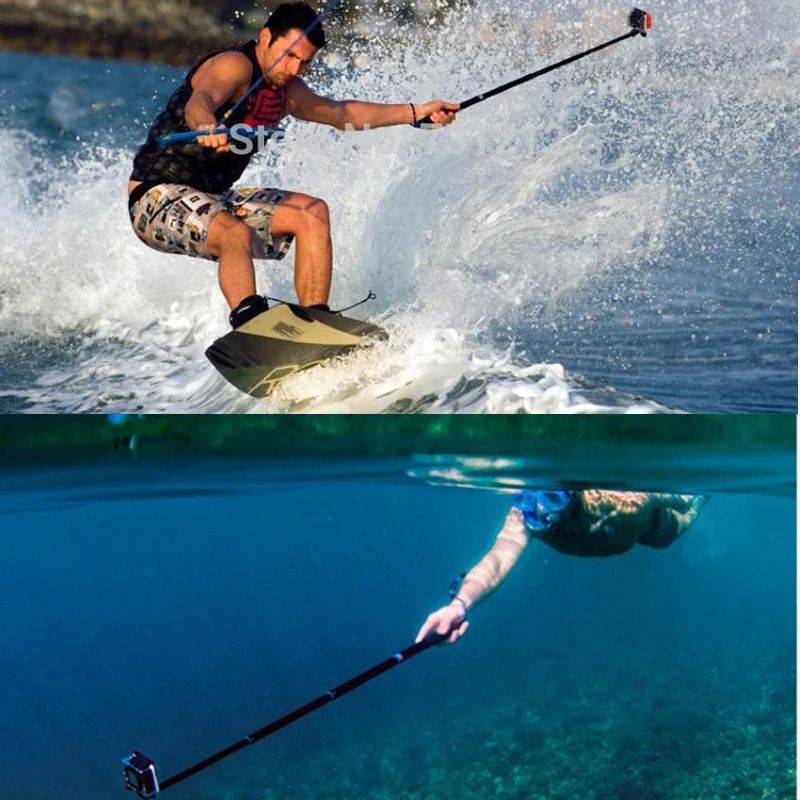 Алюминиевый Телескопический монопод для камеры GoPro HERO 4 3 +/2 SJ4000 XiaoMi Yi SJCAM новый POV