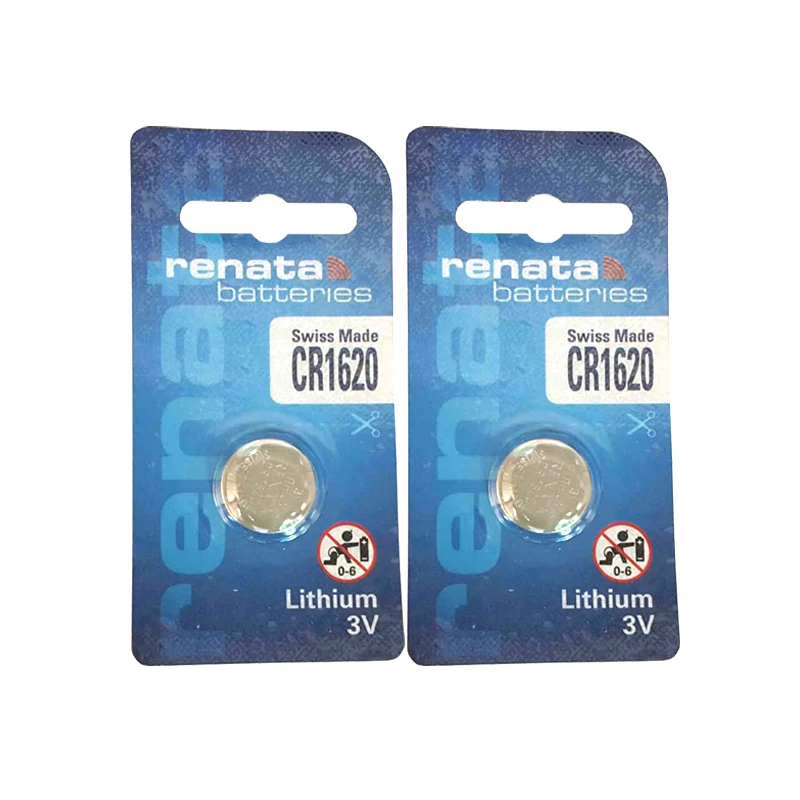 

Renata 2x CR1620 3V Battery LiMnO2 Button Coin Batteries
