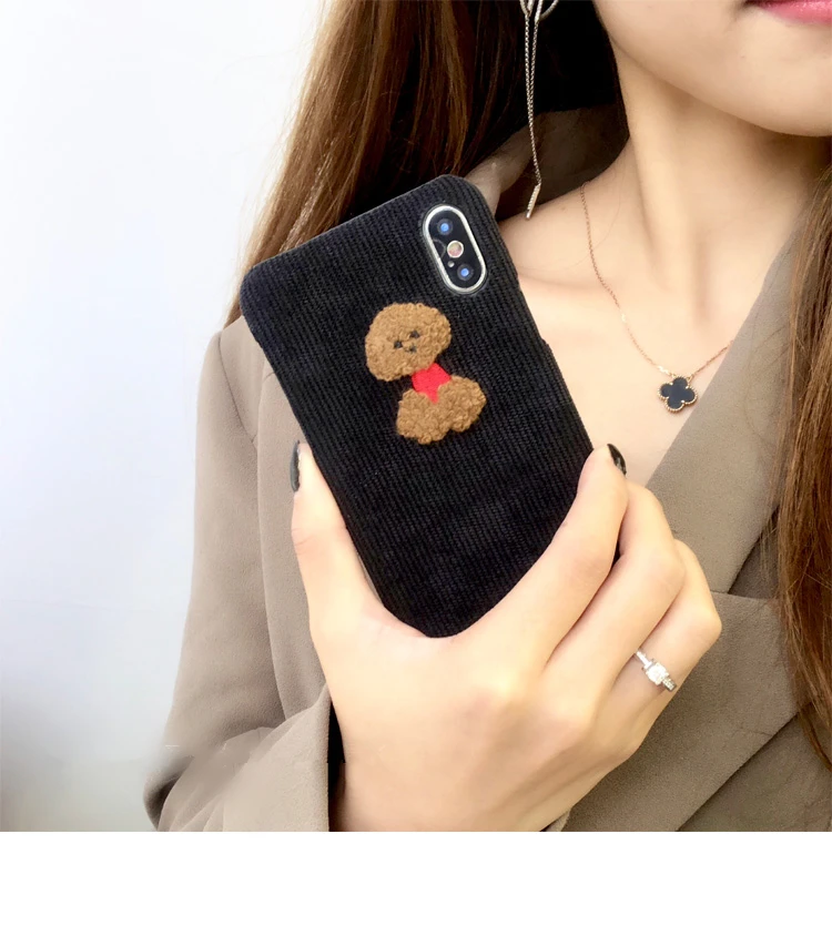 Тканевый чехол для iPhone 6 6S 7 8 Plus X 11 Pro Max милый с рисунком овечки пингвина Тедди