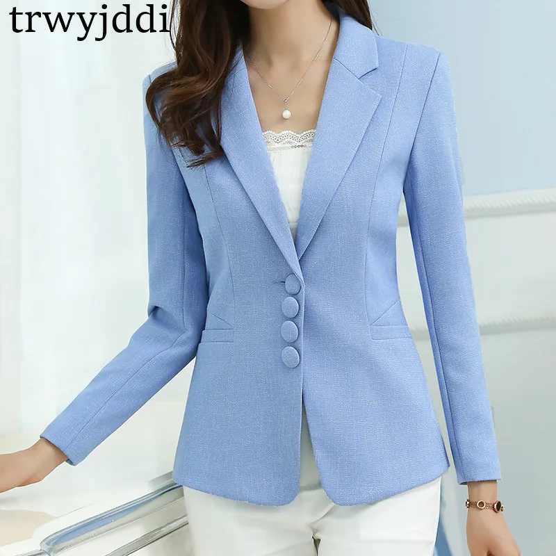 Женский пиджак с длинным рукавом приталенный Повседневный Блейзер большого