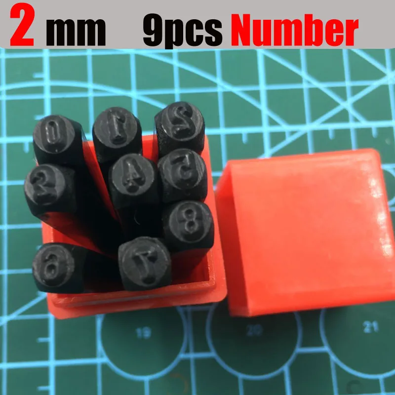 2mm Number Кожаное буквенно-цифровое уплотнение инструмент для работы седло инструмент для изготовления гравировки Кожа ремесло штамп штамповка твердого металла инструмент для печати - Цвет: 2mm Number