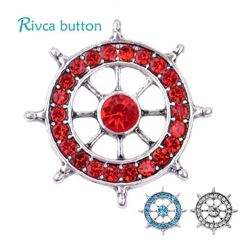 Браслет Rivca с кнопками для женщин новейший браслет серебряным покрытием 18 мм со