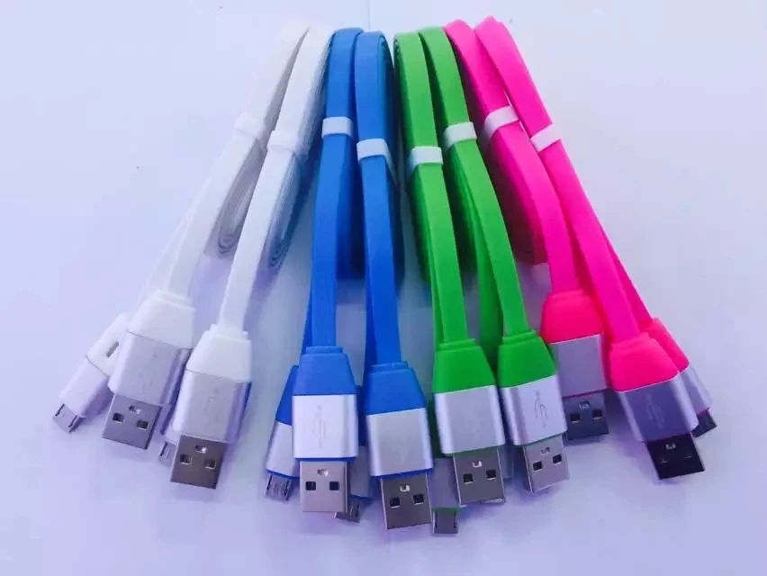 1m noodles Smile Mini Usb Cable Led Light Micro Charger Data Sync 8pin Flat For Apple iPhone 6 6Plus 5 5s 6S | Мобильные телефоны и