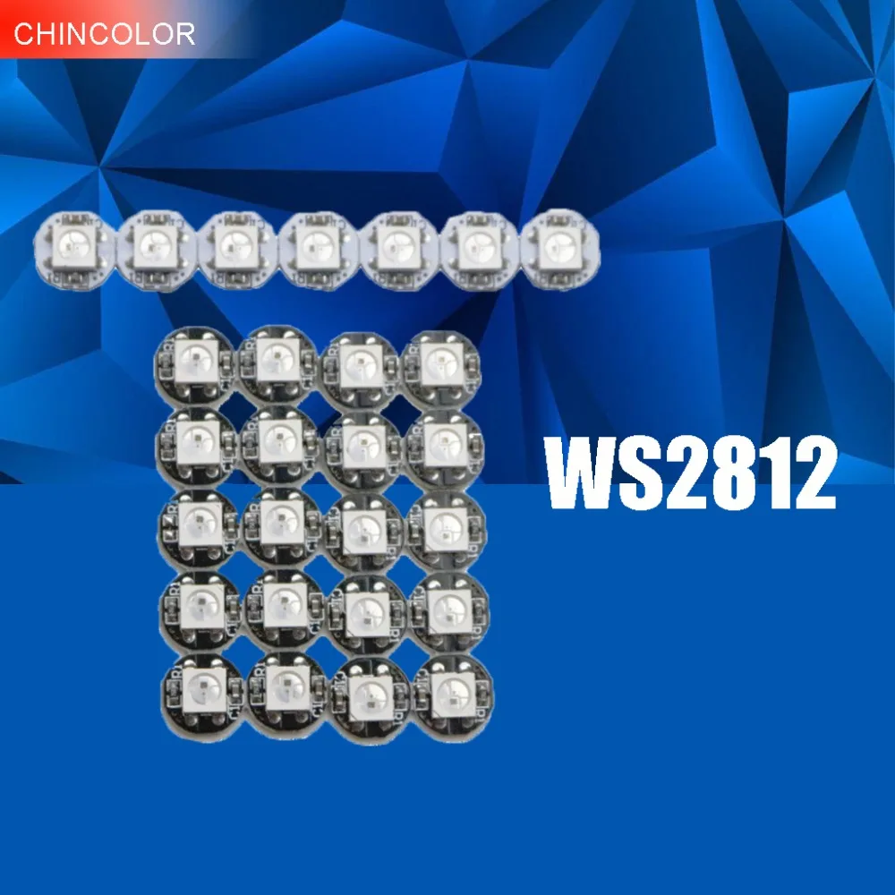 WS2812B WS2812 светодиодный чип 5 в Радиатор Черный Белый PCB 10 1000 шт./лот 4 Pin для 5050 RGB IC