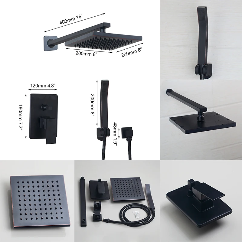 Набор для душа в ванной комнате с верхней насадкой настенный смеситель дождевой