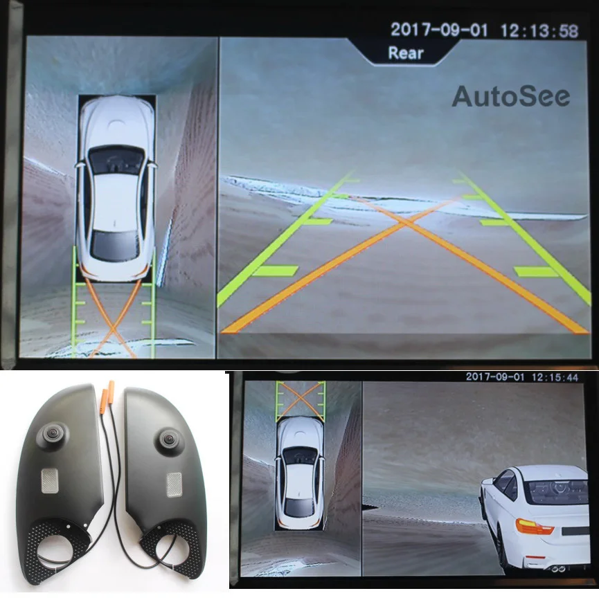Для Toyota Camry, Corolla, 360 градусов птичий глаз объемный вид 4 способа камера панорамная DVR система 1080 P, парктроник комплект