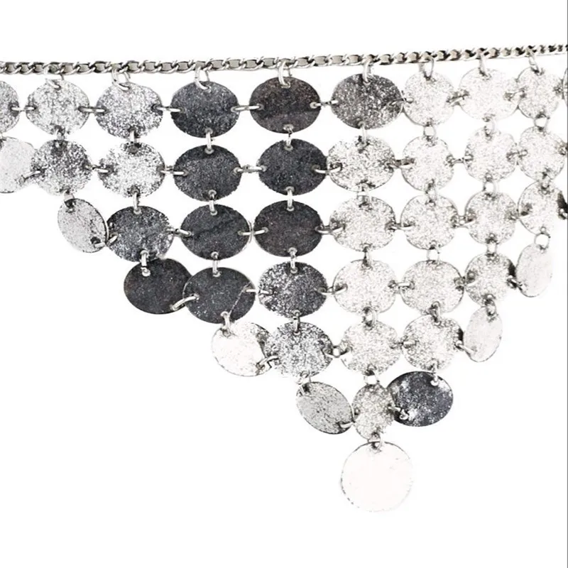 Pythia Vintage BOHO оголовье металла сплавом SEQUINS кисточкой лоб Кулон Голова цепочки