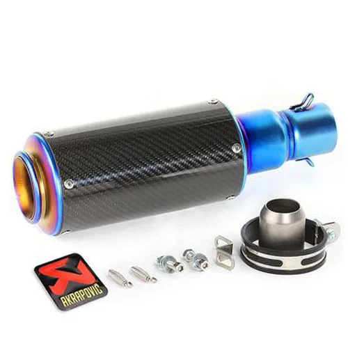 Akrapovic Мотоцикл выхлопная труба глушителя Racing выхлопных газов Универсальный труба из углеродистой стали трубы Escape R1 R3 nmax crf 230 Кафе Рейсер cb650f - Цвет: I