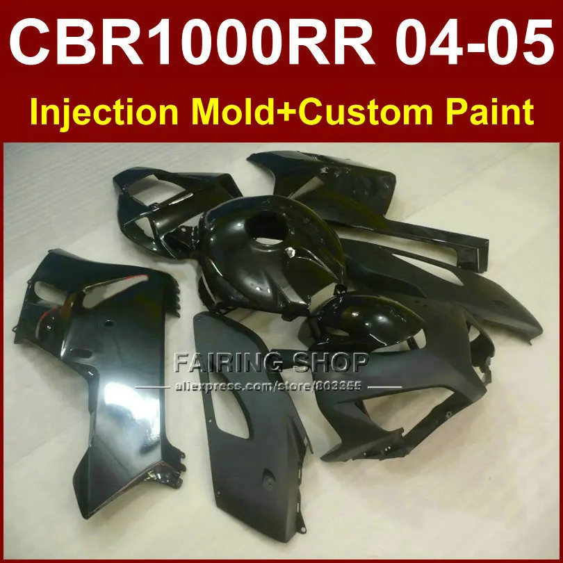 Плоский Черный Кузов для HONDA bodykit CBR1000 RR 04 05 CBR 1000RR 2004 2005 литьевая форма Обтекатели