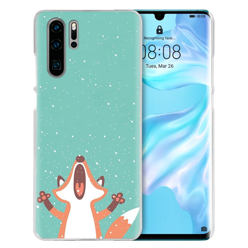 Чехол с милыми животными лиса чай для huawei P20 P30 P Smart Nova 4 3i P10 P9 P8 mate 10 20 lite Pro Mini жесткий чехол для телефона из ПК