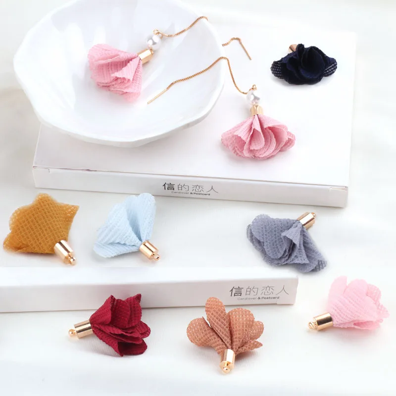 DIY серьги материалы фея макинги бахромой Подвески Цветы домашние