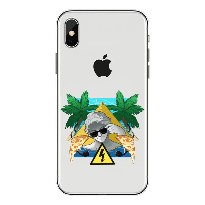 TPU Римская Статуя glitch art Медуза Vaporwave чехол для телефона Iphone 4 5S SE 6 6s 7 8 Plus XS XR MAX Funda Coque Case Suave силиконовый - Цвет: TPU
