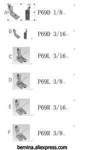 Industrial Sewing Machine PRESSER FOOT FEET P69D/P69L P69R 1/8 3/16 3/8  3/8 P5 P50 P5Wfor juki pfaff brother JACK TYPICAL