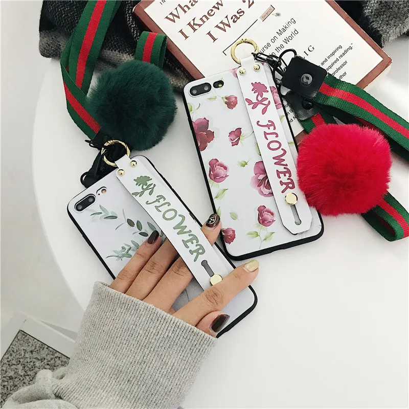 Чехол с цветами для iphone XR мягкий чехол-накладка на запястье X XS max 6 6s 7 7plus 8 8plus +