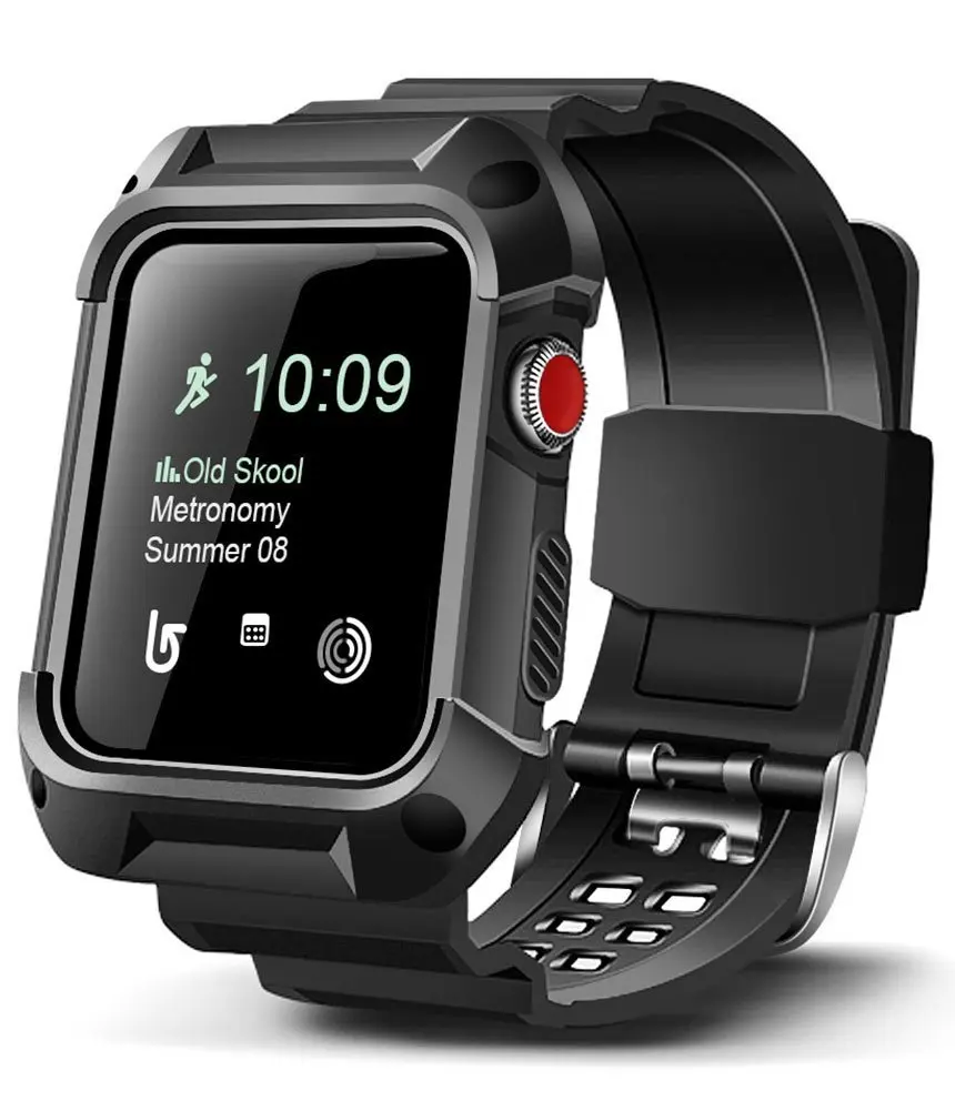 38 мм 42 iWatch полосы с защитный противоударный чехол регулируемым резиновым