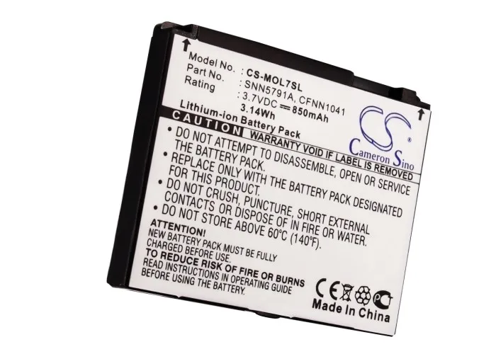 Cameron Sino 850 мАч батарея BC60 SNN5791A для Motorola C257 C261 E6 L7 V3x SLVR L7c L7i U6C W220 розовый|cameron sino|cameron