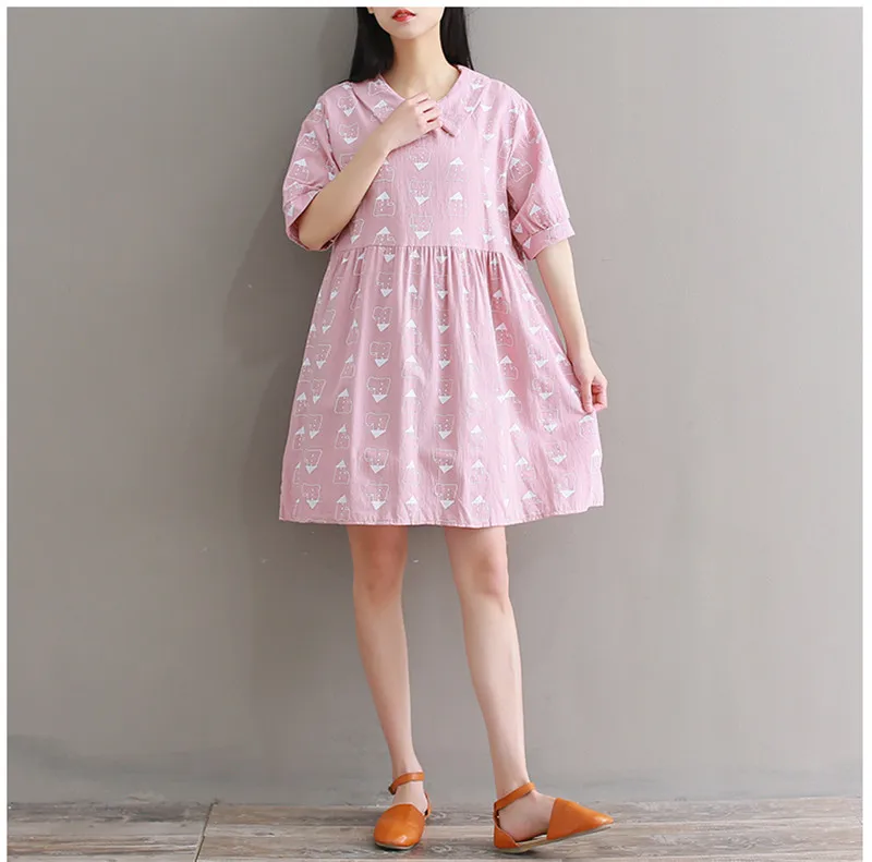 2019 японское летнее женское милое платьице аниме повседневное свободное