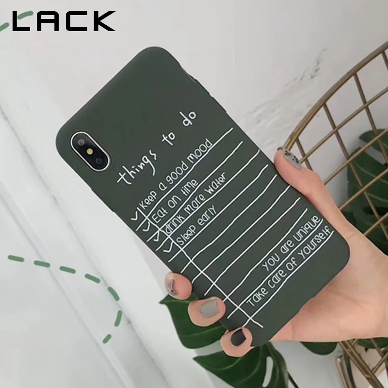 LACK Cartoon Phone Case For iphone XS Max Cover XR X 6 6S 7 8 Plus Fashion INS Style Note Art Pattern Cases |