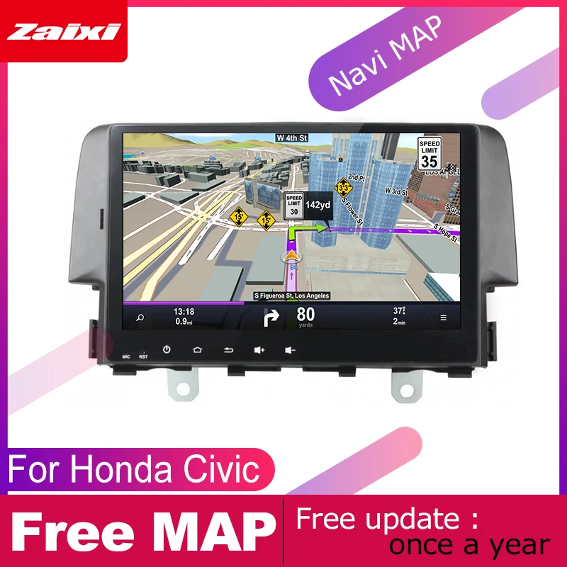 Для Honda Civic 2016 2017 2018 2019 Автомобильная Мультимедийная система Android 2 DIN