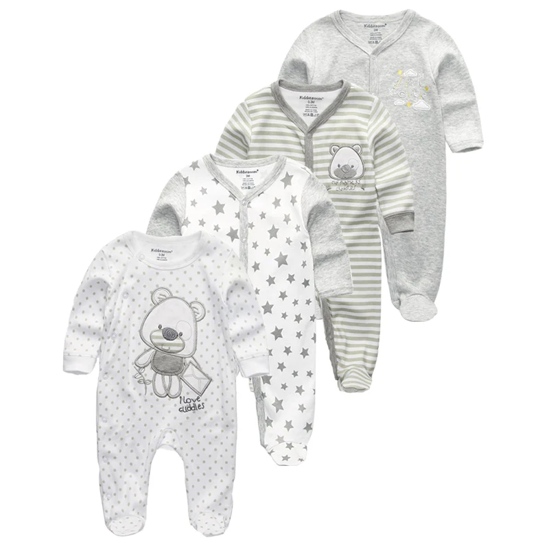 2/3/4 шт./компл. Детский комбинезон из хлопка roupas menino Одежда для новорожденных