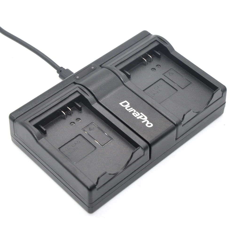 2 шт. DuraPro LP-E5 LPE5 LP E5 Батарея+ USB Dual Зарядное устройство для Canon 500D, 450D, 1000D, EOS Rebel T1i, XS, XSi, поцелуй X3, X2