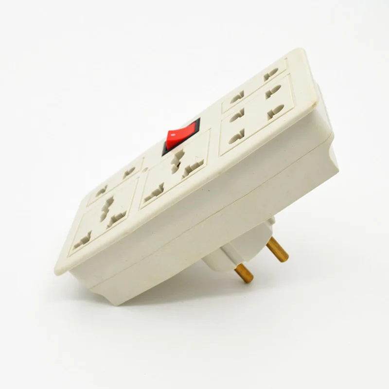 2pcs 10A независимый переключатель немецкая розетка разветвитель 3 гнезда 3 выхода Удлиняющая розетка Великобритания/США/ЕС/AU преобразователь для Германии