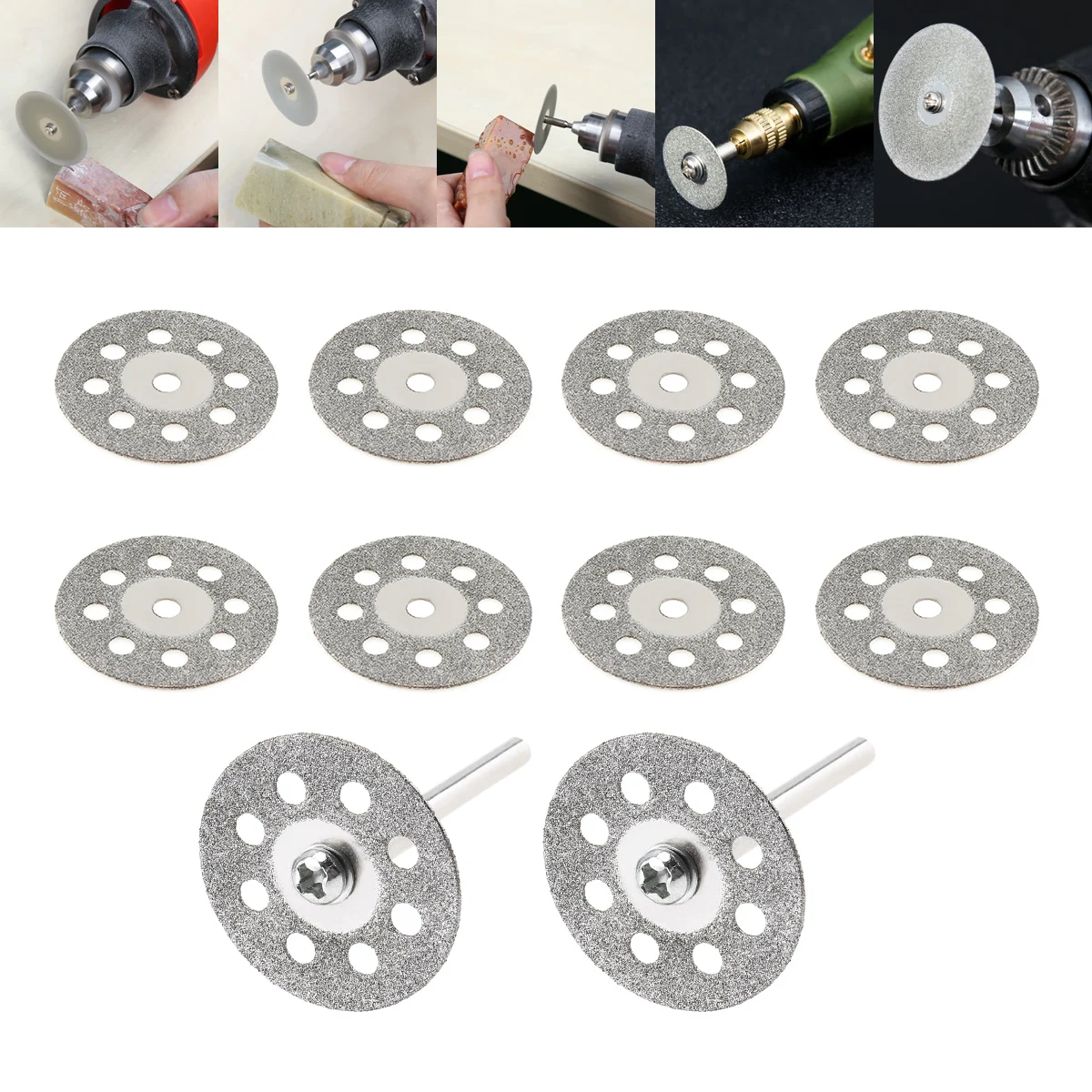 10pcs 25mm Circular Saw Blade Rotary Power Tool Kit with Disc Holes and Fixed Rods for Cutting Glass Metal Extension Rod | Инструменты