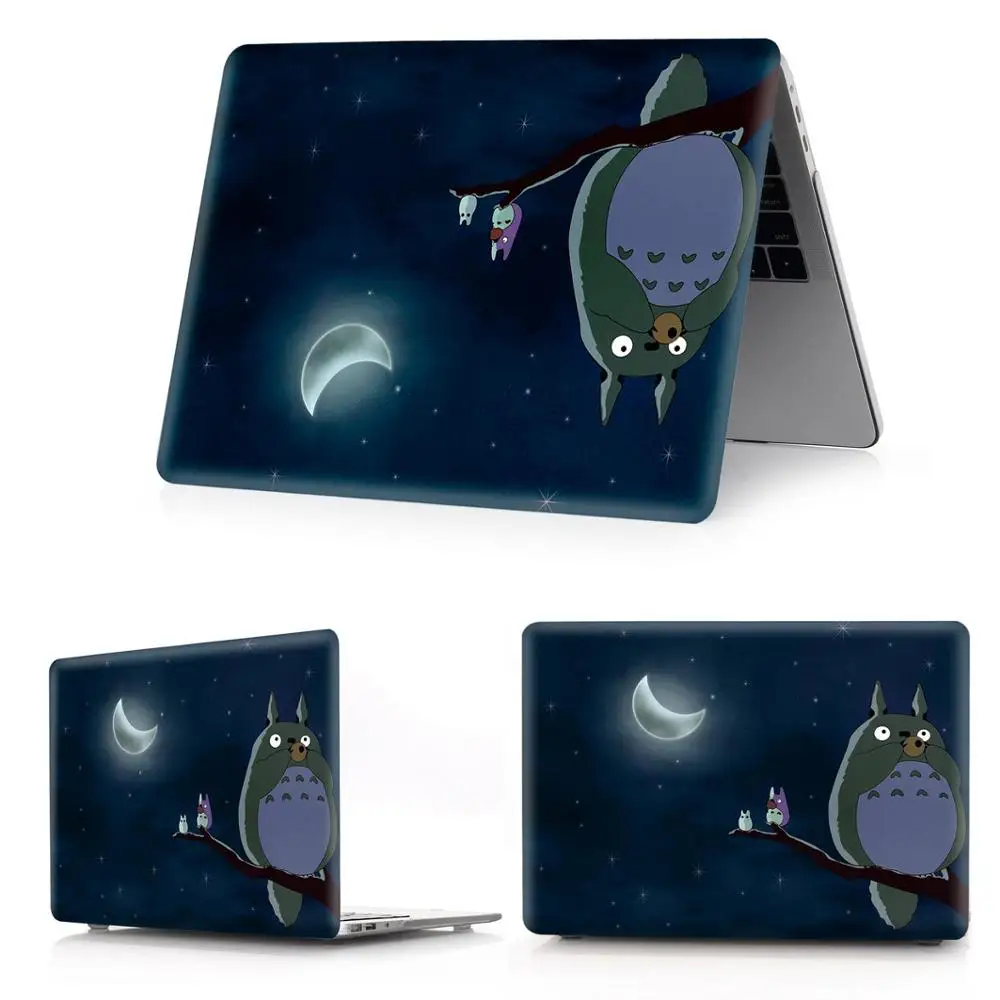 longmao-xingkong Чехол для ноутбука Totoro с цветной печатью для MacBook Air retina Pro 11 12 13 15 для MacBook с сенсорной панелью New Air 13 New Pro13 15 - Цвет: longmao-xingkong