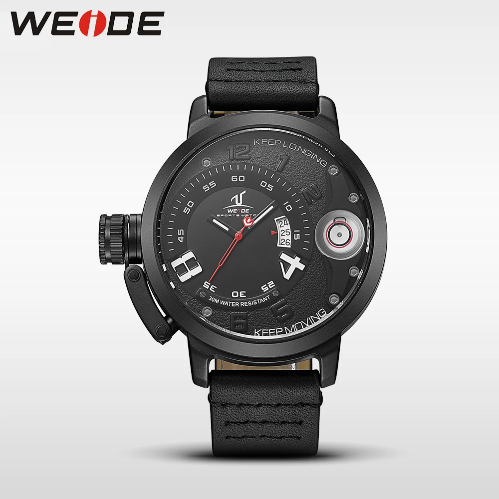 Часы WEIDE брендовые Роскошные Мужские кварцевые спортивные наручные часы из