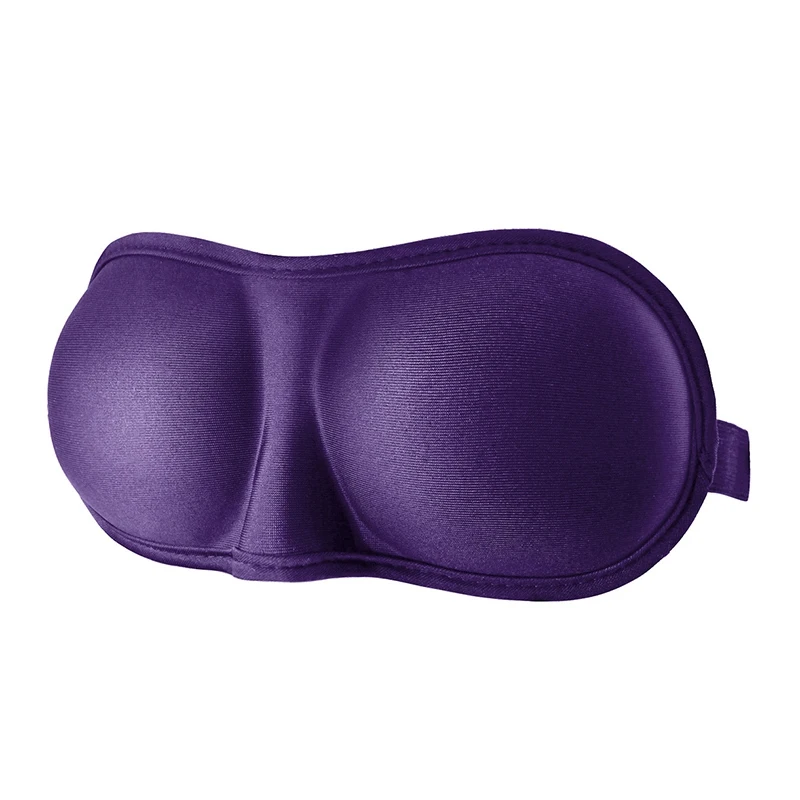 Purple 3D маска для сна, маска для глаз, маска для сна, маска для век, переносная повязка на глаза, повязка на глаза, дорожный повязка на глаза, мягкая маска для сна для женщин и мужчин - Цвет: Purple