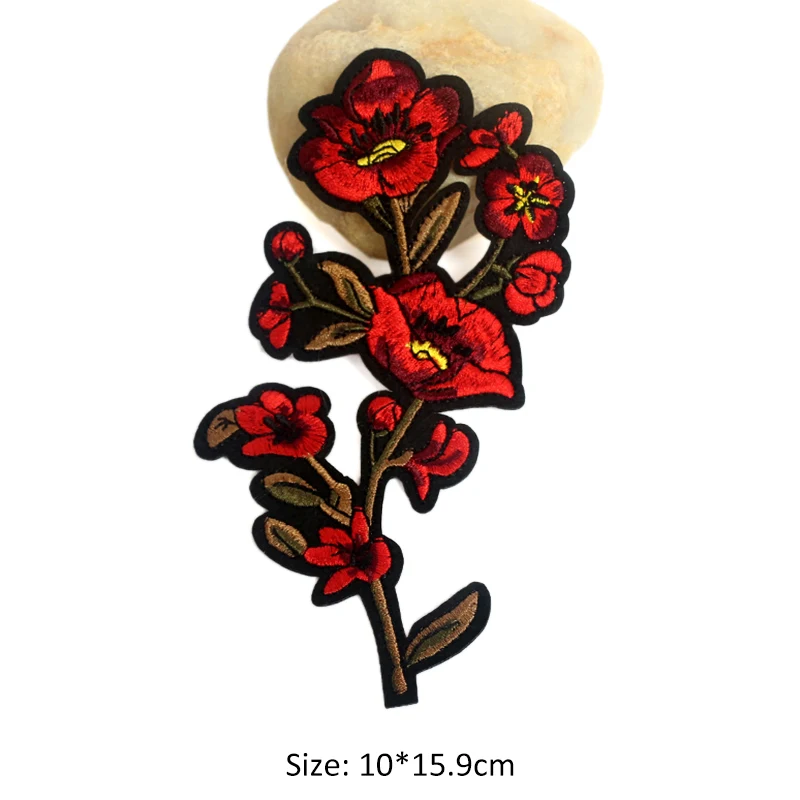 Flower Bird Butterfly Goldfish Embroidered Patches For Clothing DIY Stripes Applique Clothes Stickers Iron On Patches Badges - Цвет: 5