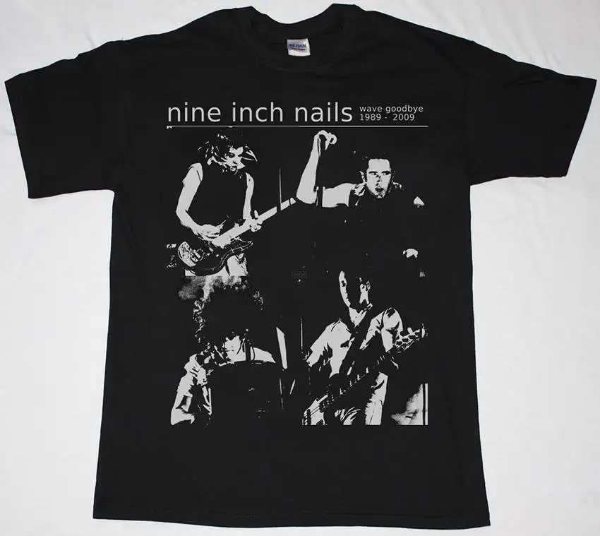 NINE INCH NAILS волна Прощай 1989 2009 Трент Резнор промышленных новый черный футболка с