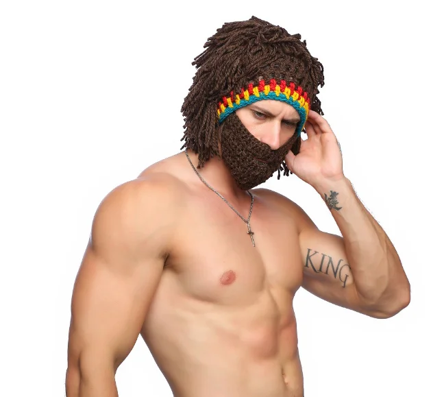 Женские Мужские варвары Vagabond Viking Beanie роговые шапки ручной работы зимние теплые день рождения крутые подарки смешные кляп шапка на Хэллоуин