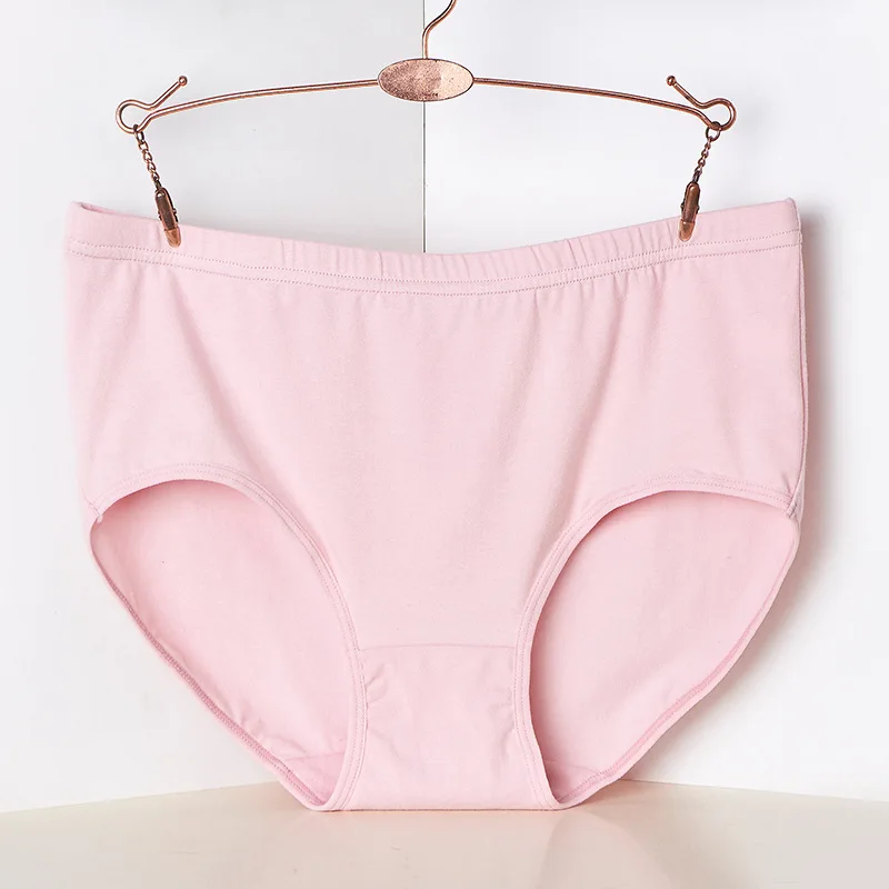 10pcs pink 10 шт./лот ropa interior femenina удобное Впитывающее пот хлопковое нижнее белье женские трусики размера плюс 7XL нижнее белье - Цвет: 10pcs pink