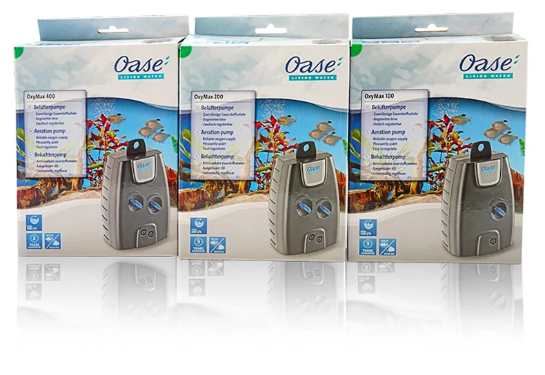 Немецкий oase Oxy Max 100/200/400 пруд с рыбой кислородный насос бесшумный мини